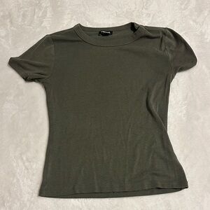 Express fitted olive top
